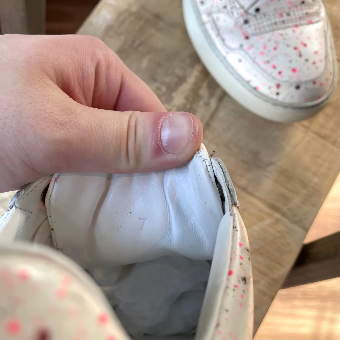 Lanvin White Tennis Sneakers with Paint-Splatter Effect