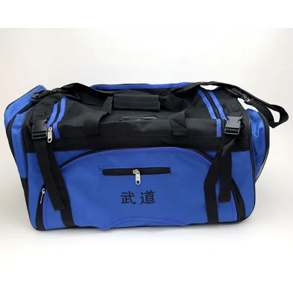 Martial Arts Gear Bag with Mesh On Side-Blue